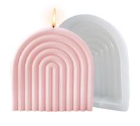 Rainbow Candle Mold - U Shape Silicone Mold with Stripes