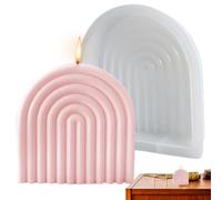 Rainbow Candle Shape, Geometric Line Rainbow Bridge Soap Molds - DIY Plaster Epoxy Molds for Home Decor, Handicraft
