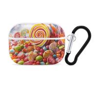 Rainbow Candy AirPods Pro 2 Case Cover, Shockproof Hard Shell Protective Case for Women Men, Compatible with Airpod Pro Case 2nd/1st Generation with Keychain-White