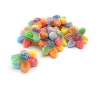 Rainbow Candy Bags - Assorted Sweets Including Bottles, Flowers, Rings & 3D Sugared Hearts - Retro Pick n Mix Sweets - Bulk Bag - 0.2kg - Rainbow Flowers Bag