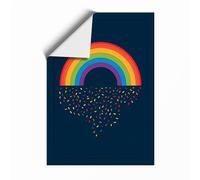 Rainbow Cascade Modern Unframed Wall Art Print A2 (59.4×42cm), Wall Decor for Living Room, Bedroom, Office & Home, Art Gift