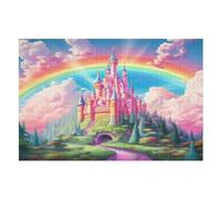 Rainbow Castle Wooden Jigsaw Puzzles for Adults 1000 Pieces Jigsaw Puzzle For Kids Age 12 Educational Game Toys (75×50cm)