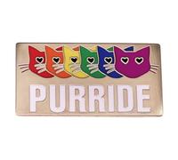Rainbow Cat Brooch Purride Multicolour Cat Head Hard Enamel Pin Gay Pride Cat LGBTQ Pin Brooch Metal Badge Simple Fashion Accessories Denim Jacket Backpack Pin Given Friends and Fans Gifts