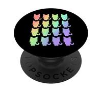 Rainbow Cat Design Unique PopSockets Adhesive PopGrip