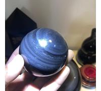 Rainbow Cat Eye Double Ended Obsidian Quartz Crystal Ball Ornaments