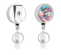 Rainbow Cat Guns ID Card Badge Holders Retractable Badge Holder Reel