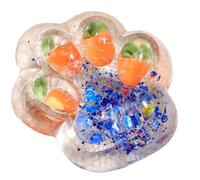 Rainbow Cat Paw Squishy, Handmade Colorful Taba Squishy Silicone Squeeze Toys Cat Themed Gifts Fidget Toys (E)