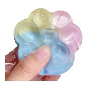 Rainbow Cat Paw Squishy Silicone Squeeze Fidget Toy - Handmade Taba Themed Gifts (B)