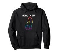 Rainbow Cat Pride LGBT Month Homosexual Move I’m Gay Pullover Hoodie