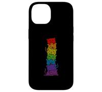 Rainbow Cats Stack Love Gay Queer Pride Month Case for iPhone 14