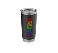Rainbow Cats Stack Love Gay Queer Pride Month Stainless Steel Insulated Tumbler