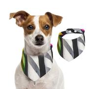 Rainbow Caustic Illumination Pet Scarf Dog Bandanas Spring Summer Soft Cotton Puppy Scarfs Adjustable Accessories for Small Medium Large Girl Boy Pup Medium