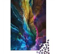 Rainbow Caves Natural Wonder 1000-Piece Puzzle for Adults, 70x50cm/1000pcs, to Complete Gradually over A Weekend; White Cardboard with Reduced Dust