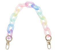 Rainbow Chain Chunky Acrylic 1pc Purse Strap Colorful Rainbow Handbag Chain Chic Resin Acrylic Decoration Color Cm Handle Chains Mini Accessory Detachable Bag