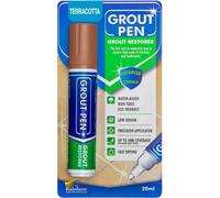 Rainbow Chalk Large Grout Pen - Revives & Restores Stained Tile Grout Leaving A Clean Fresh Look (Terracotta)