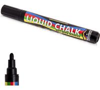 Rainbow Chalk Liquid White Marker 5mm Wet Wipe Blackboard Chalk Pen For Blackboards And Non Porours Surfaces. With Damp Cloth To Remove - Nib