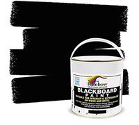 Rainbow Chalk Markers Blackboard Paint - Matt Black, 1 L | Water Based & Non-Toxic | Suitable for Dry and Liquid Chalk Markers | For Interior & Exterior Use on Wood, Metal, Wall, Glass