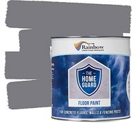 RAINBOW CHALK MARKERS Floor Paint - 2.5L Grey | Heavy Duty & Hard Wearing, Water-Based Indoor & Outdoor Floor Paint | Non-Slip Satin Finish Garage Floors, Warehouse, Concrete, Stone & Patio Floors