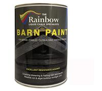 Rainbow Chalk Markers Garden Wood Paint - 2.5L White | Matte Water-Based Shed, Barn, Exterior Wall & Wooden Building Paint | Durable Acrylic Coating Prevents Mould & Unlikely to Flake, Crack or Fade