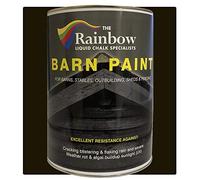 Rainbow Chalk Markers Garden Wood Paint - 5L Brown | Matte Water-Based Shed, Barn, Exterior Wall & Wooden Building Paint | Durable Acrylic Coating Prevents Mould & Unlikely to Flake, Crack or Fade