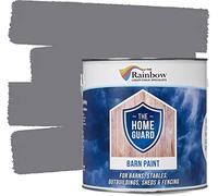 RAINBOW CHALK MARKERS LTD HOME GUARD BARN PAINT Exterior Wooden Buildings Barns Sheds Fences Protection Water Based Hard Wearing Matt Finish (2.5 Litre, Barn Soot)
