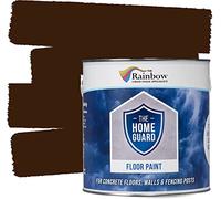 RAINBOW CHALK MARKERS LTD HOME GUARD FLOOR PAINT Hard Wearing Water-Based Paint that is ideal for Interior and Exterior Concrete, Patio Floors. Satin Finish (5 Litre, Brown)