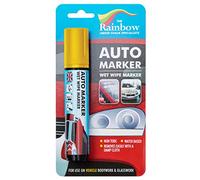 RAINBOW CHALK MARKERS LTD LARGE YELLOW AUTO MARKER - REMOVABLE PAINT FOR AUTO BODY PANELS AND WINDSCREENS