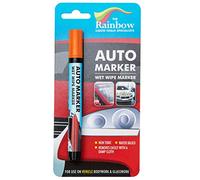 RAINBOW CHALK MARKERS LTD Orange Auto Marker - Removable Paint For Auto Body Panels And Windscreens Wet Wipe Non Permanent Windscreens Water Proof Wet Wipe Display
