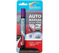RAINBOW CHALK MARKERS LTD Violet Auto Marker - Removable Paint For Auto Body Panels And Windscreens Wet Wipe Non Permanent Windscreens Water Proof Wet Wipe Display