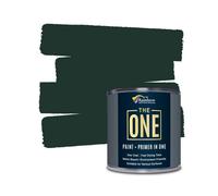 Rainbow Chalk The Indoor Outdoor One All-In-One Paint & Primer Midnight Satin, 2.5 L Multi-Surface 1 Coat Formula Easy Decorating For Home Low
