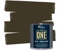 THE ONE All-In-One Paint & Primer - Brown Matt, 1 L | Multi-Surface 1 Coat Formula | Easy Indoor & Outdoor Decorating for Home & Garden Walls, Floors & Furniture | Durable, Water-Based & Low VOC