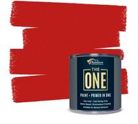 THE ONE All-In-One Paint & Primer - Red Satin, 1 L | Multi-Surface 1 Coat Formula | Easy Indoor & Outdoor Decorating for Home & Garden Walls, Floors & Furniture | Durable, Water-Based & Low VOC