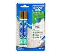 Rainbow Chalk Twin Pack Grout Pen - Designed For Restoring Tile Grout In Bathrooms & Kitchens (Brown)