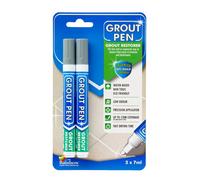 Rainbow Chalk Twin Pack Grout Pen - Designed For Restoring Tile Grout In Bathrooms & Kitchens (Grey)
