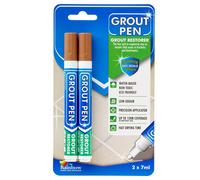 Rainbow Chalk Twin Pack Grout Pen - Designed For Restoring Tile Grout In Bathrooms & Kitchens (Terracotta)