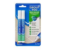 Rainbow Chalk Twin Pack Grout Pen - Designed For Restoring Tile Grout In Bathrooms & Kitchens (White)