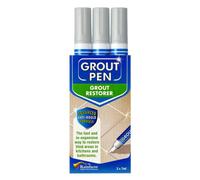 Rainbow Chalk Twin White Pen Pack Grout - Designed For Restoring Tile Grout Bathrooms & Kitchens (White)