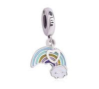 Rainbow Charm 925 Sterling Silver Sun Charm Star Charm Heart Charm Birthday Charm for Pandora Charm Bracelet