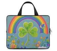 Rainbow Circle Shamrock Laptop Case Sleeve 10inch Business Travel Protective Computer Carrying Cover Briefcase Handbags for Laptop Or Tablet