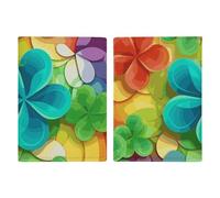 Rainbow Circle Shamrock Passport Holder, ID Card Protector Case Passport Holder with Slot Passports Travel Wallet Document Cover for Women And Men