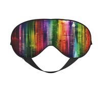 Rainbow City Print Satin Sleep Mask & Eye Mask | Deep Dream Sleep Masks for Women & Men | Soft Sleeping Eye Mask to Nourish Skin