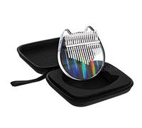 Rainbow Clear Kalimba Thumb Piano Cat Shaped 17 Key Solid Finger Piano Transparent Body Cute Crystal Acrylic Kalimba With Hard Case Gifts with Tuning Hammer