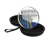 Rainbow Clear Kalimba Thumb Piano Round 17 Key Solid Finger Piano Transparent Body Cute Crystal Acrylic Kalimba With Hard Case Gifts with Tuning Hammer
