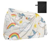 Rainbow Cloud Bird Beige Stars Waterproof Bike Cover Outdoor with Lock Holes Anti Dust Rain Snow UV Storage Rain Cover Fits for Most accesorios para bicicletas