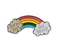Rainbow Cloud Enamel Pin Unisex Colorful Lapel Badge Brooch Bag Jacket Dress Decoration Motivational Jewelry Gift