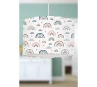 Rainbow, Clouds and Hearts Lampshade Big Little Bedrooms Multi 35cm diameter x 21cm high