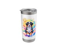 Rainbow Clouds Bernese Mountain Dog Berner Stainless Steel Insulated Tumbler