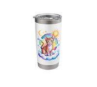 Rainbow Clouds Cornish Rex Corn Rex Stainless Steel Insulated Tumbler