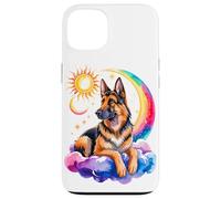 Rainbow Clouds German Shepherd GSD Alsatian Case for iPhone 13