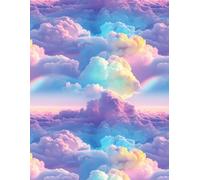 Rainbow Clouds - Grateful Heart: A Journey of Daily Appreciation - Gratitude Journal: 8.5 X 11 inches 150 Pages, 3 entries per page